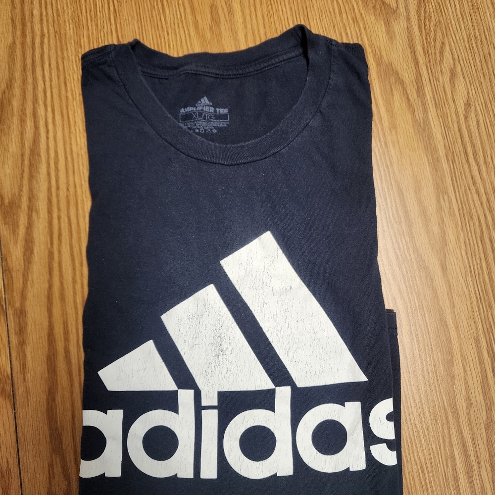 Mens Adidas TShirt Short Sleeve Dark Blue Sz XL Clean Pre-owned Condition C135